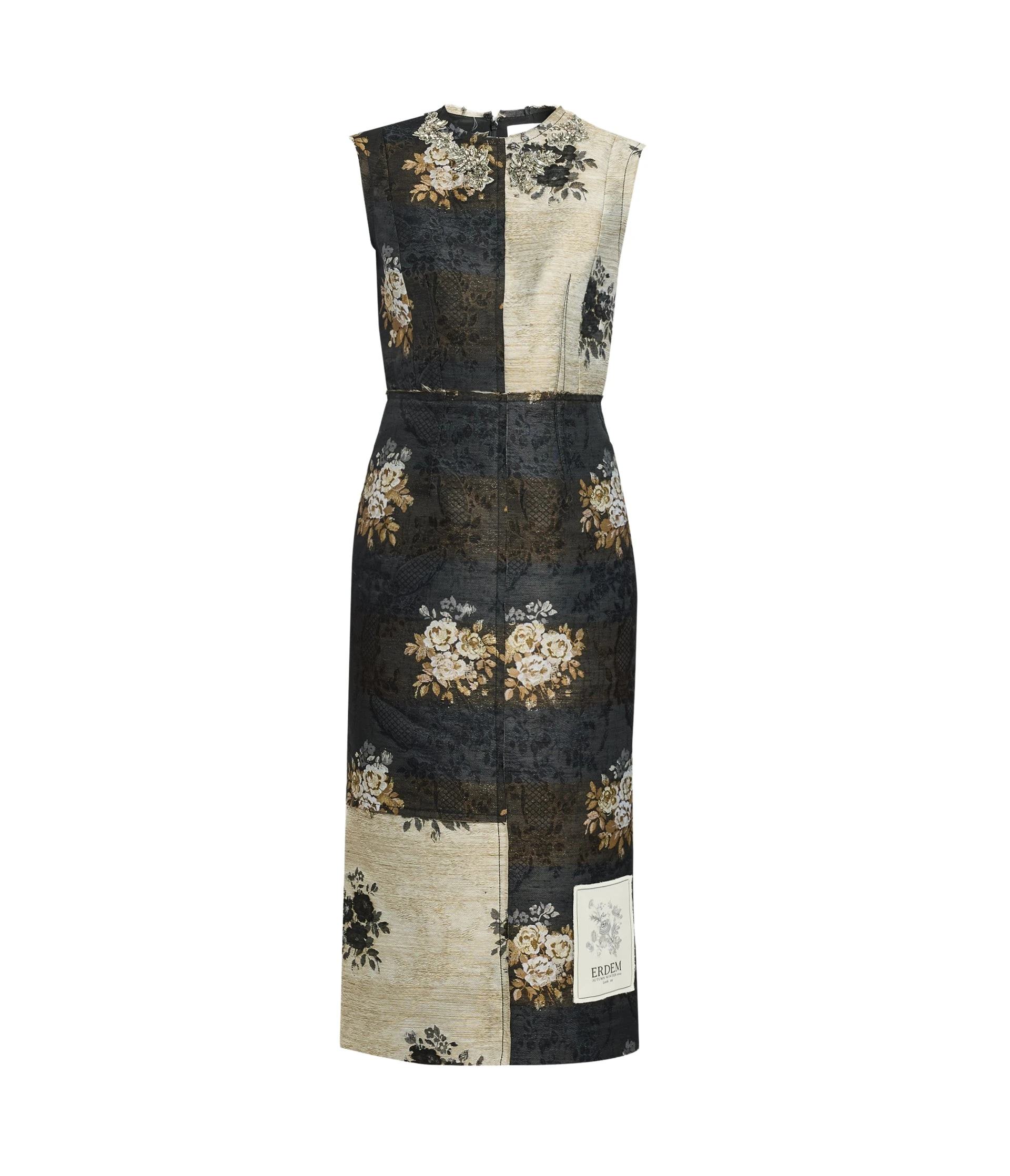 Erdem-Floral-Jacquard-Sleeveless-Midi-Dress-coveti11393_nobg Erdem Floral Jacquard Sleeveless Midi Dress - Dresses - British Romantic Luxury at Luxury Shoes