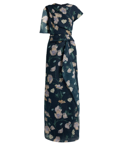Erdem Floral Organza Cloque Asymmetric Gown - Dresses - British Romantic Luxury at Luxury Shoes 