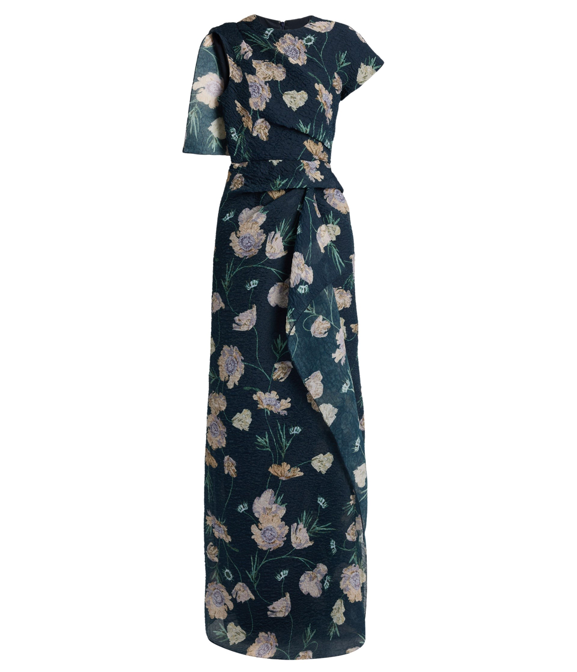 Erdem Floral Organza Cloque Asymmetric Gown - Dresses - British Romantic Luxury at Luxury Shoes 