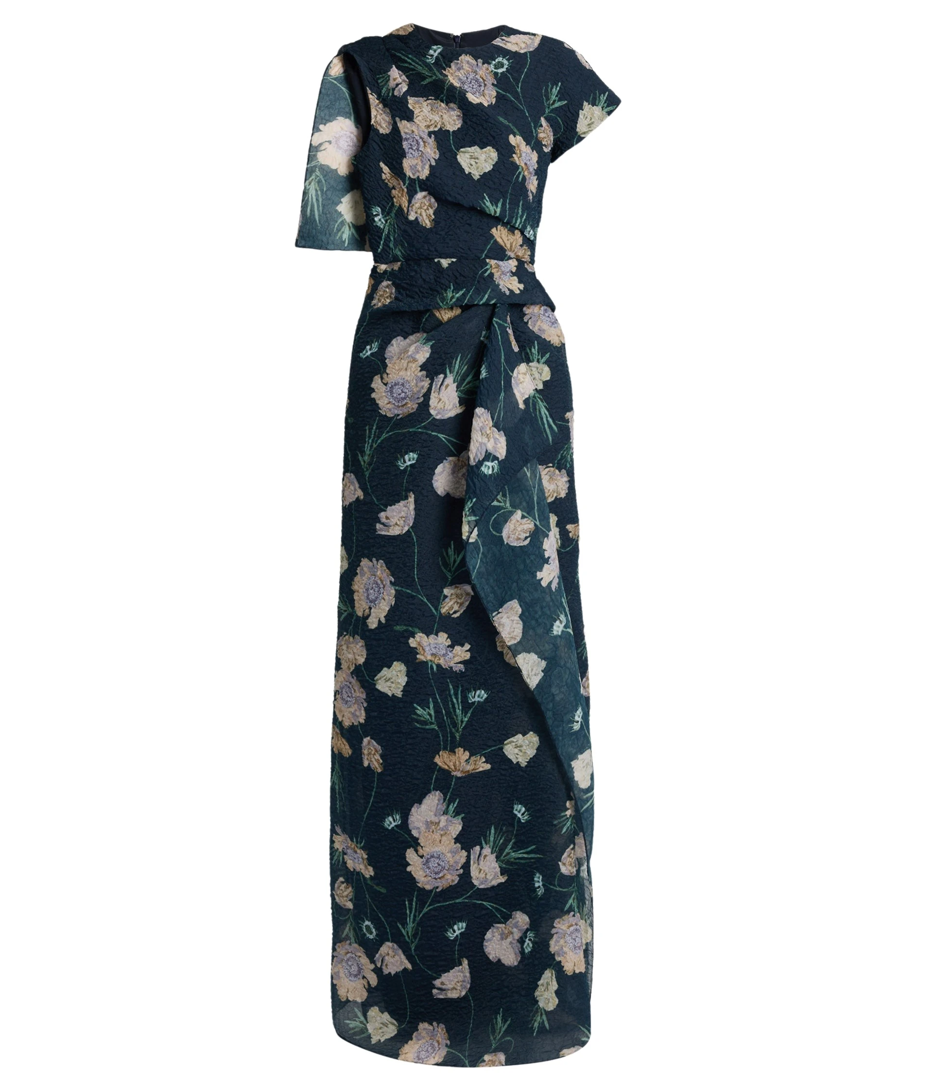 Erdem-Floral-Organza-Cloque-Asymmetric-Gown-coveti72736_nobg Erdem Floral Organza Cloque Asymmetric Gown - Dresses - British Romantic Luxury at Luxury Shoes