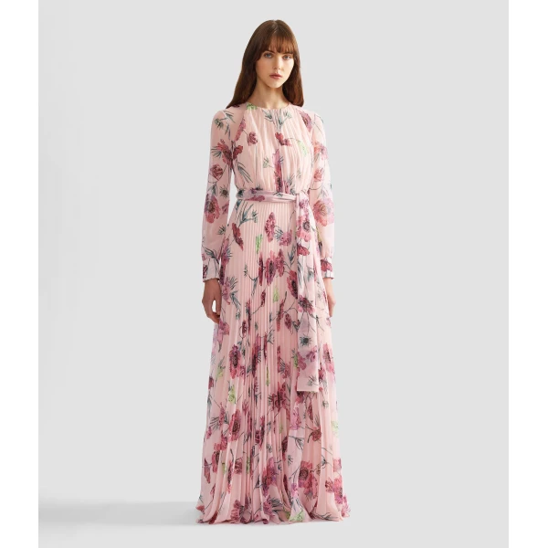 Erdem Floral Pleatable Voile Long Sleeve Gown - Dresses - British Romantic Luxury at Luxury Shoes 