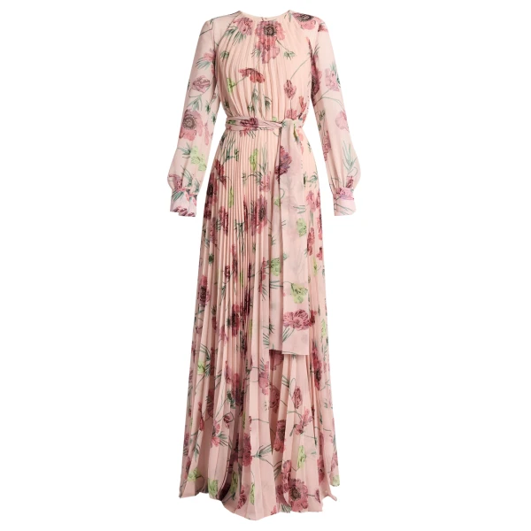 Erdem Floral Pleatable Voile Long Sleeve Gown - Dresses - British Romantic Luxury at Luxury Shoes 