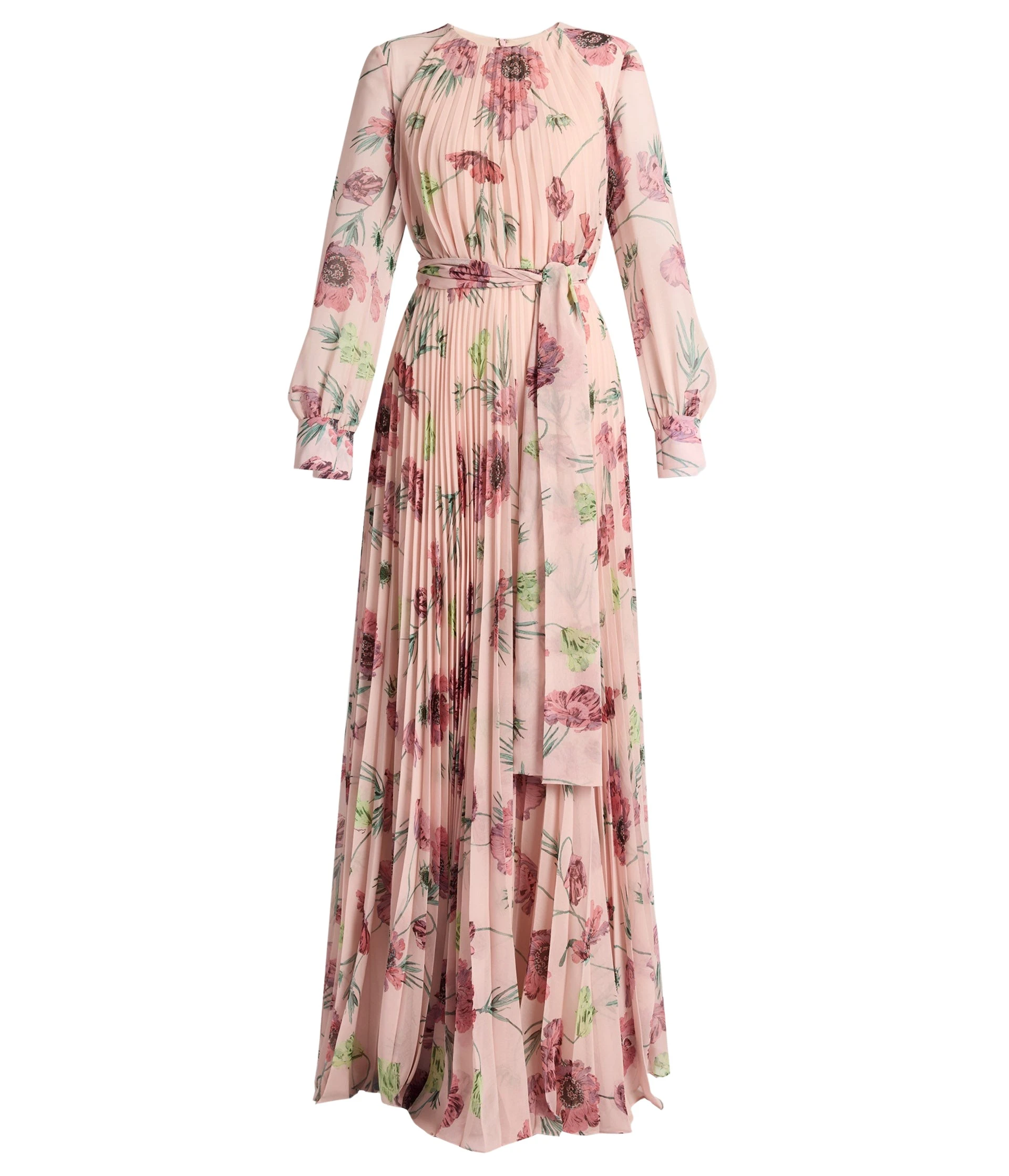 Erdem-Floral-Pleatable-Voile-Long-Sleeve-Gown-coveti58956_nobg Erdem Floral Pleatable Voile Long Sleeve Gown - Dresses - British Romantic Luxury at Luxury Shoes
