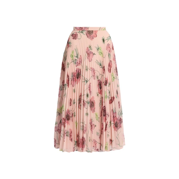 Erdem Floral Pleatable Voile Midi Skirt - Skirts - British Romantic Luxury at Luxury Shoes 