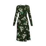 Erdem Floral Ponte Long Sleeve Midi Dress - Dresses - British Romantic Luxury at Luxury Shoes 