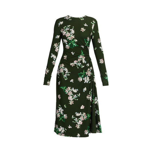 Erdem Floral Ponte Long Sleeve Midi Dress - Dresses - British Romantic Luxury at Luxury Shoes 
