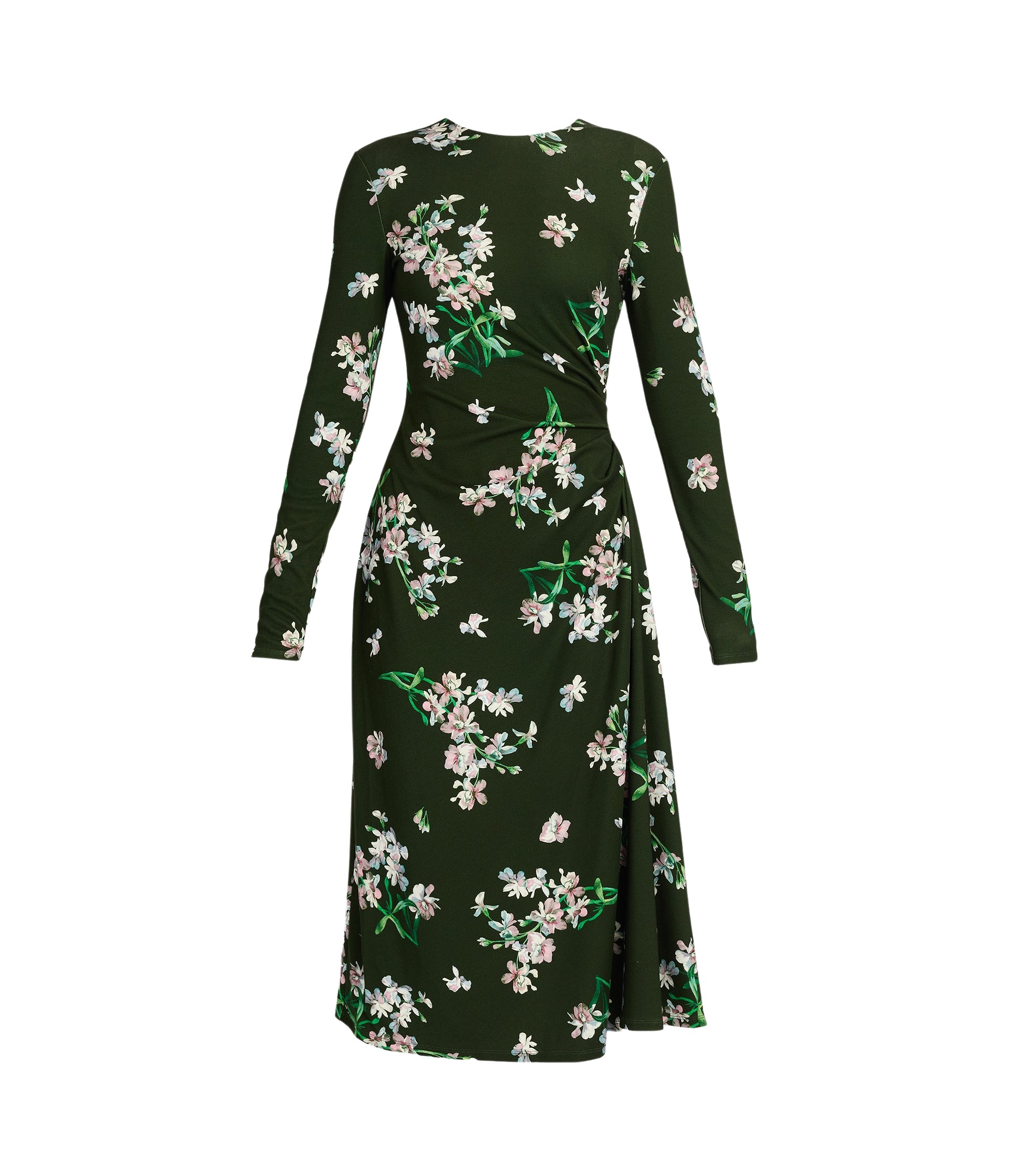 Erdem Floral Ponte Long Sleeve Midi Dress - Dresses - British Romantic Luxury at Luxury Shoes 