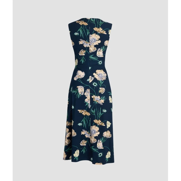 Erdem Floral Ponte Sleeveless Midi Dress - Dresses - British Romantic Luxury at Luxury Shoes 