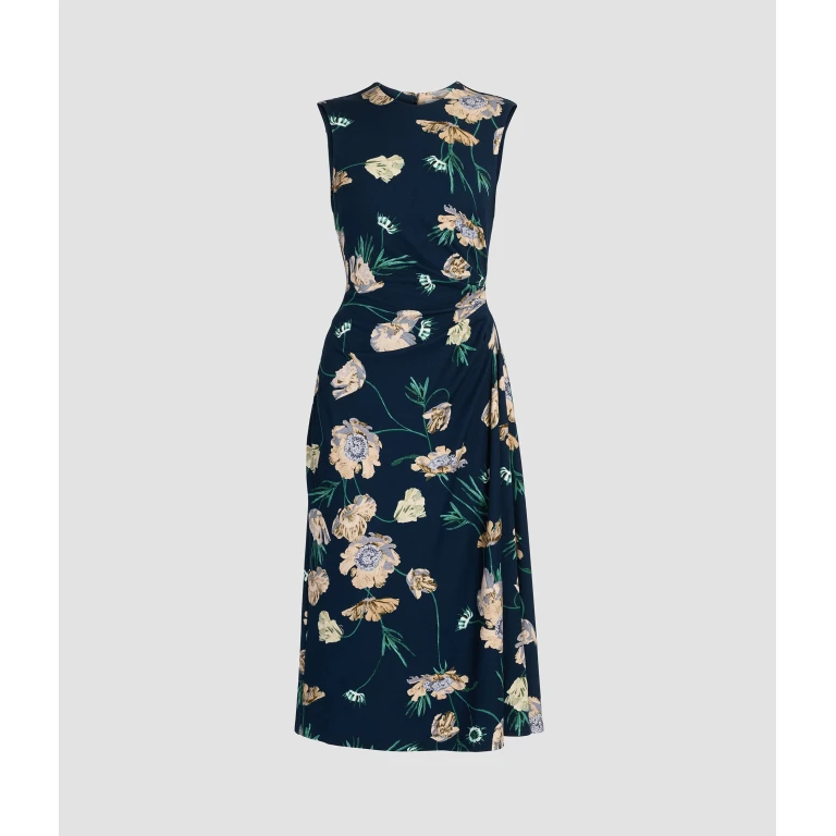 Erdem Floral Ponte Sleeveless Midi Dress - Dresses - British Romantic Luxury at Luxury Shoes 