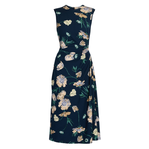 Erdem Floral Ponte Sleeveless Midi Dress - Dresses - British Romantic Luxury at Luxury Shoes 