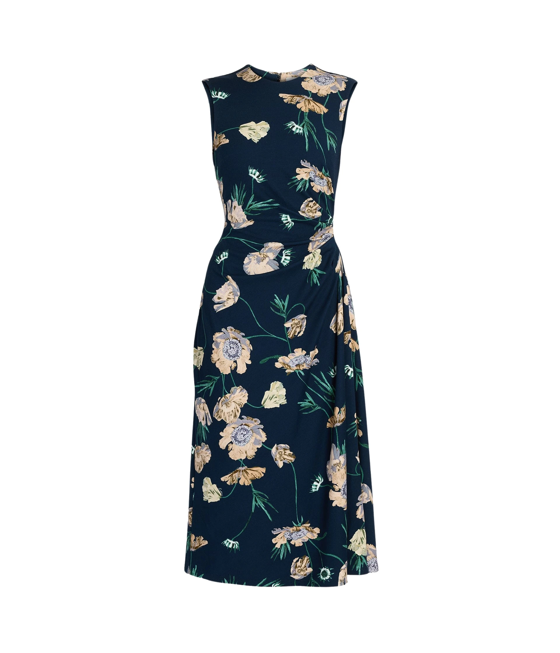 Erdem Floral Ponte Sleeveless Midi Dress