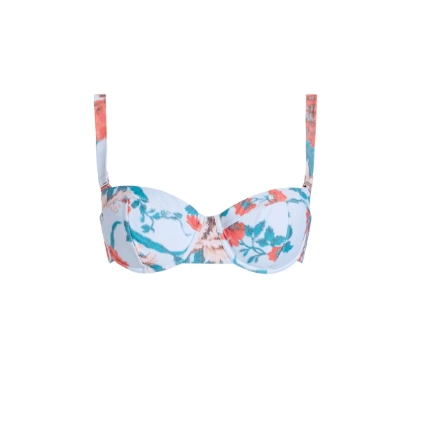 Erdem Floral Print Bikini Top - Beachwear - British Romantic Luxury at Luxury Shoes 