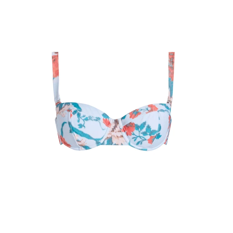 Erdem Floral Print Bikini Top - Beachwear - British Romantic Luxury at Luxury Shoes 
