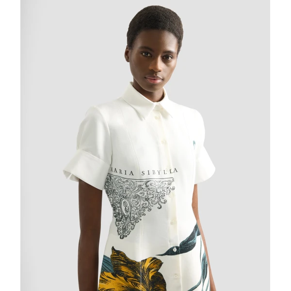 Erdem Floral Print Cotton Faille Midi Dress - Dresses - British Romantic Luxury at Luxury Shoes 