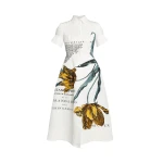 Erdem Floral Print Cotton Faille Midi Dress - Dresses - British Romantic Luxury at Luxury Shoes 