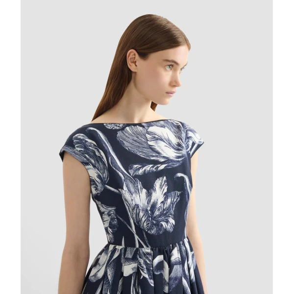 Erdem Floral Print Cotton Faille Sleeveless Midi Dress - Dresses - British Romantic Luxury at Luxury Shoes 