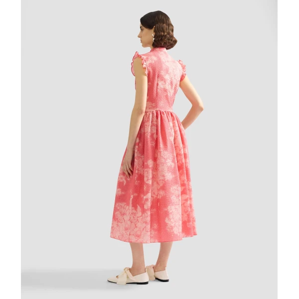 Erdem Floral Print Cotton Fit And Flared Midi Dress - Dresses - British Romantic Luxury at Luxury Shoes 