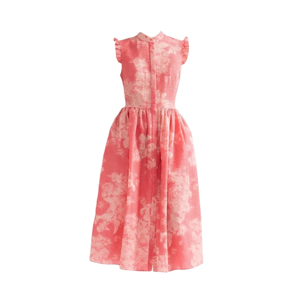Erdem Floral Print Cotton Fit And Flared Midi Dress - Dresses - British Romantic Luxury at Luxury Shoes 
