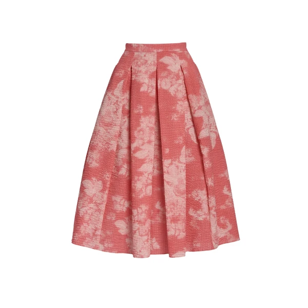 Erdem Floral Print Cotton Midi Full Skirt - Skirts - British Romantic Luxury at Luxury Shoes 