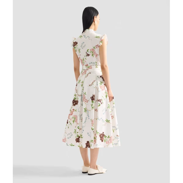 Erdem Floral Print Cotton Midi Full Skirt - Skirts - British Romantic Luxury at Luxury Shoes 