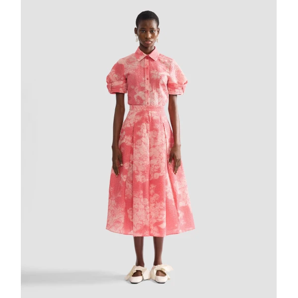 Erdem Floral Print Cotton Midi Full Skirt, view 4