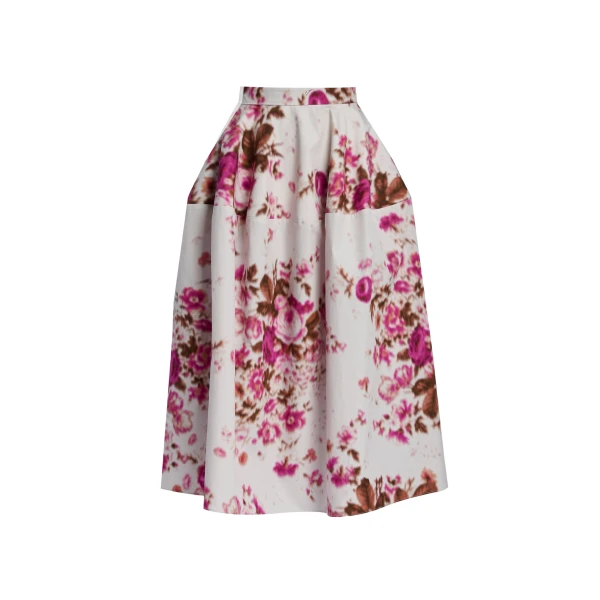 Erdem Floral Print Cotton Midi Full Skirt - Skirts - British Romantic Luxury at Luxury Shoes 