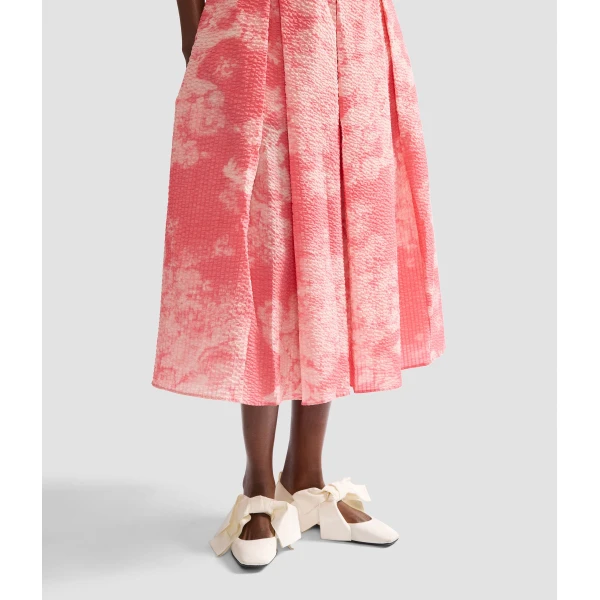 Erdem Floral Print Cotton Midi Full Skirt, view 5