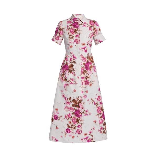 Erdem Floral Print Cotton Midi Shirt Dress - Dresses - British Romantic Luxury at Luxury Shoes 