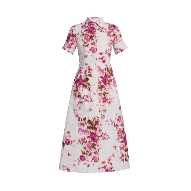 Erdem Floral Print Cotton Midi Shirt Dress - Dresses - British Romantic Luxury at Luxury Shoes 