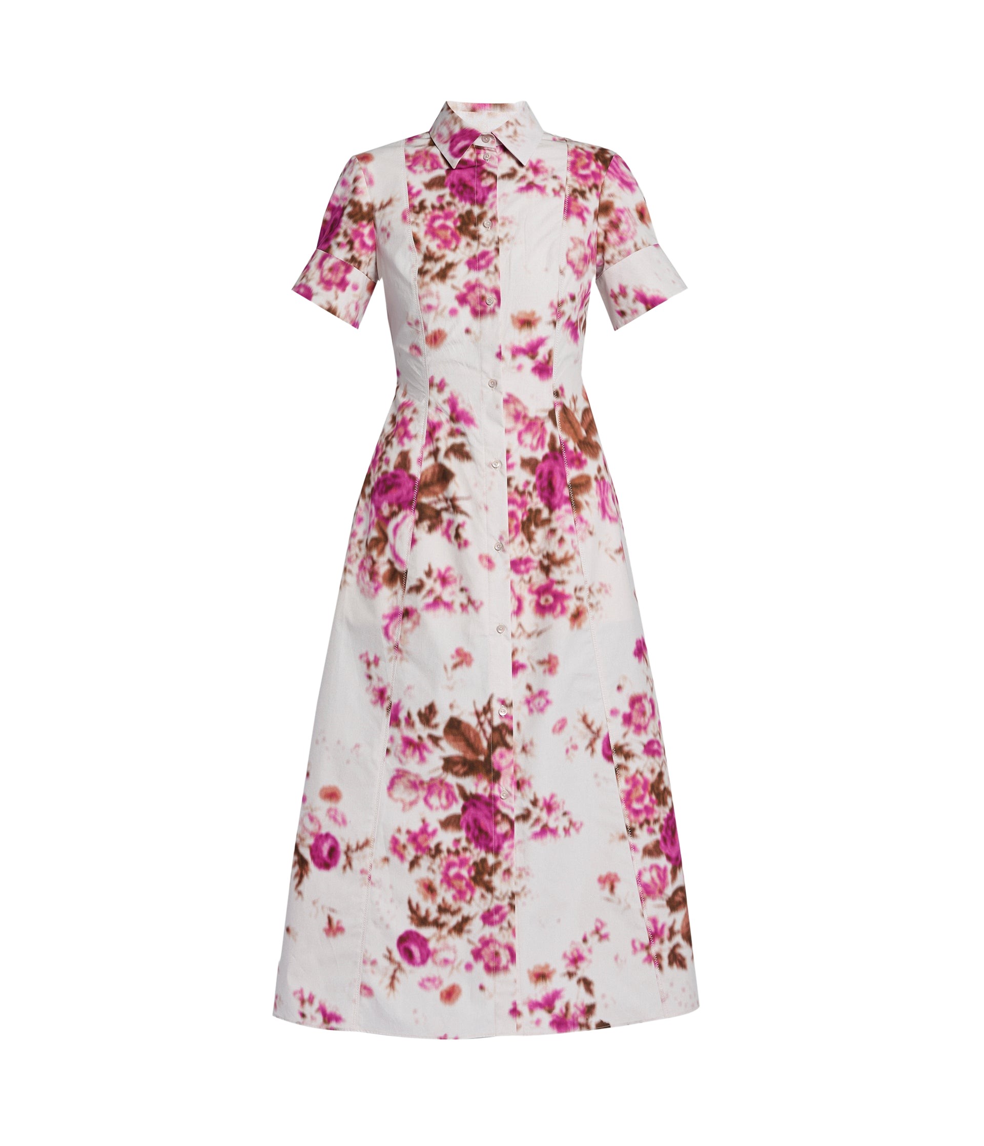 Erdem Floral Print Cotton Midi Shirt Dress - Dresses - British Romantic Luxury at Luxury Shoes 