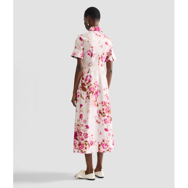 Erdem Floral Print Cotton Midi Shirt Dress - Dresses - British Romantic Luxury at Luxury Shoes 