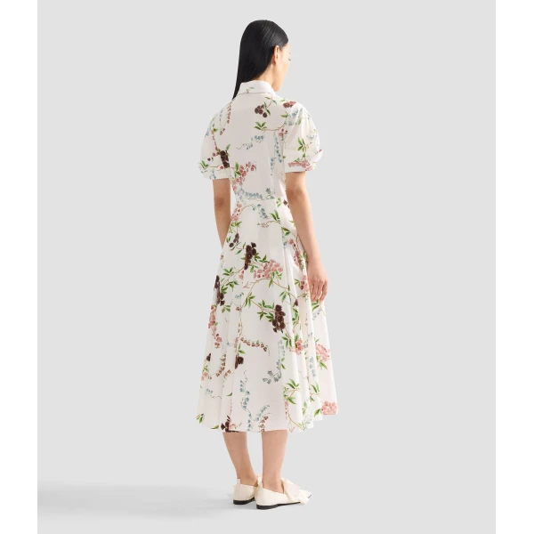 Erdem Floral Print Cotton Midi Shirt Dress - Dresses - British Romantic Luxury at Luxury Shoes 