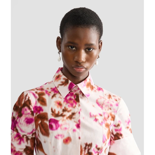 Erdem Floral Print Cotton Midi Shirt Dress - Dresses - British Romantic Luxury at Luxury Shoes 