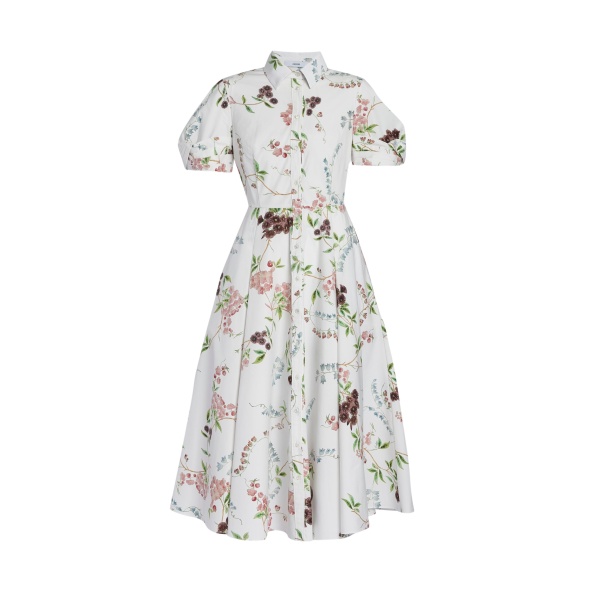 Erdem Floral Print Cotton Midi Shirt Dress - Dresses - British Romantic Luxury at Luxury Shoes 