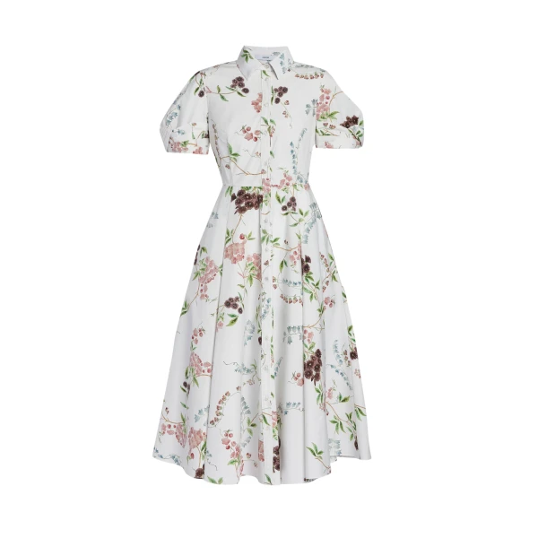 Erdem Floral Print Cotton Midi Shirt Dress - Dresses - British Romantic Luxury at Luxury Shoes 