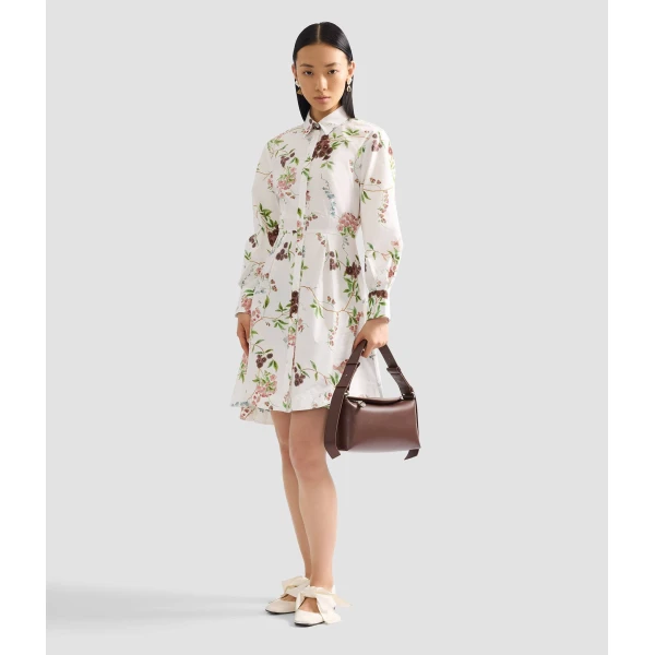 Erdem Floral Print Cotton Mini Shirt Dress - Dresses - British Romantic Luxury at Luxury Shoes 