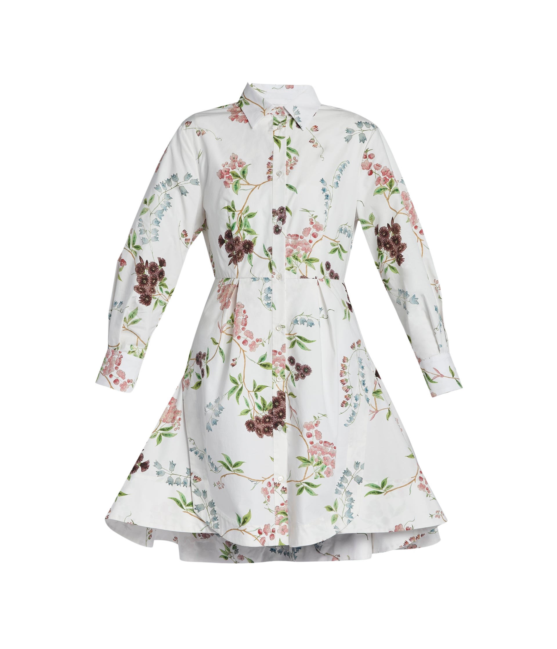 Erdem Floral Print Cotton Mini Shirt Dress - Dresses - British Romantic Luxury at Luxury Shoes 