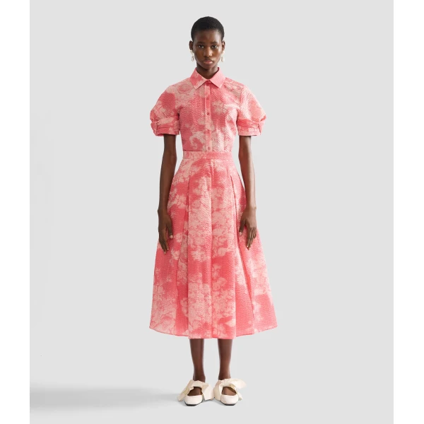 Erdem Floral Print Cotton Short Sleeve Shirt - Tops - British Romantic Luxury at Luxury Shoes 
