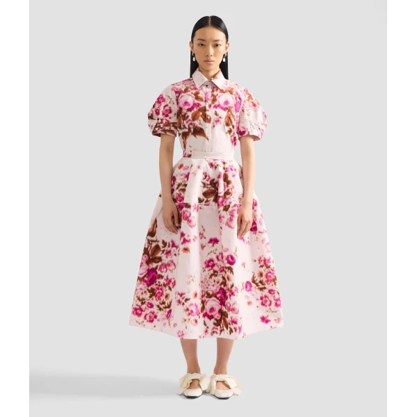 Erdem Floral Print Cotton Short Sleeve Shirt - Tops - British Romantic Luxury at Luxury Shoes 
