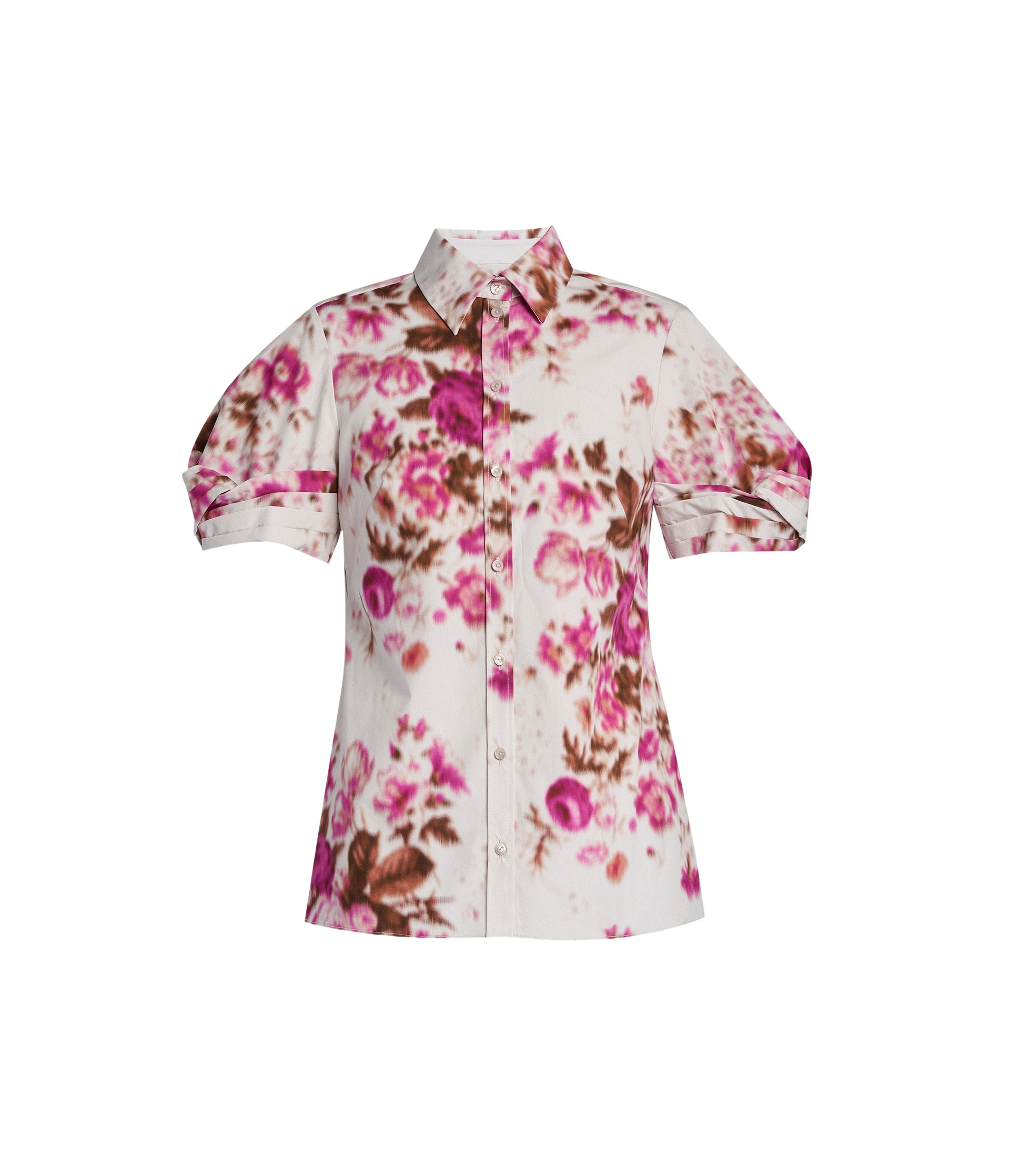 Erdem Floral Print Cotton Short Sleeve Shirt - Tops - British Romantic Luxury at Luxury Shoes 