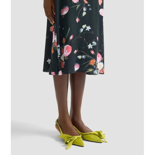 Erdem Floral Print Crepe A Line Midi Skirt - Skirts - British Romantic Luxury at Luxury Shoes 
