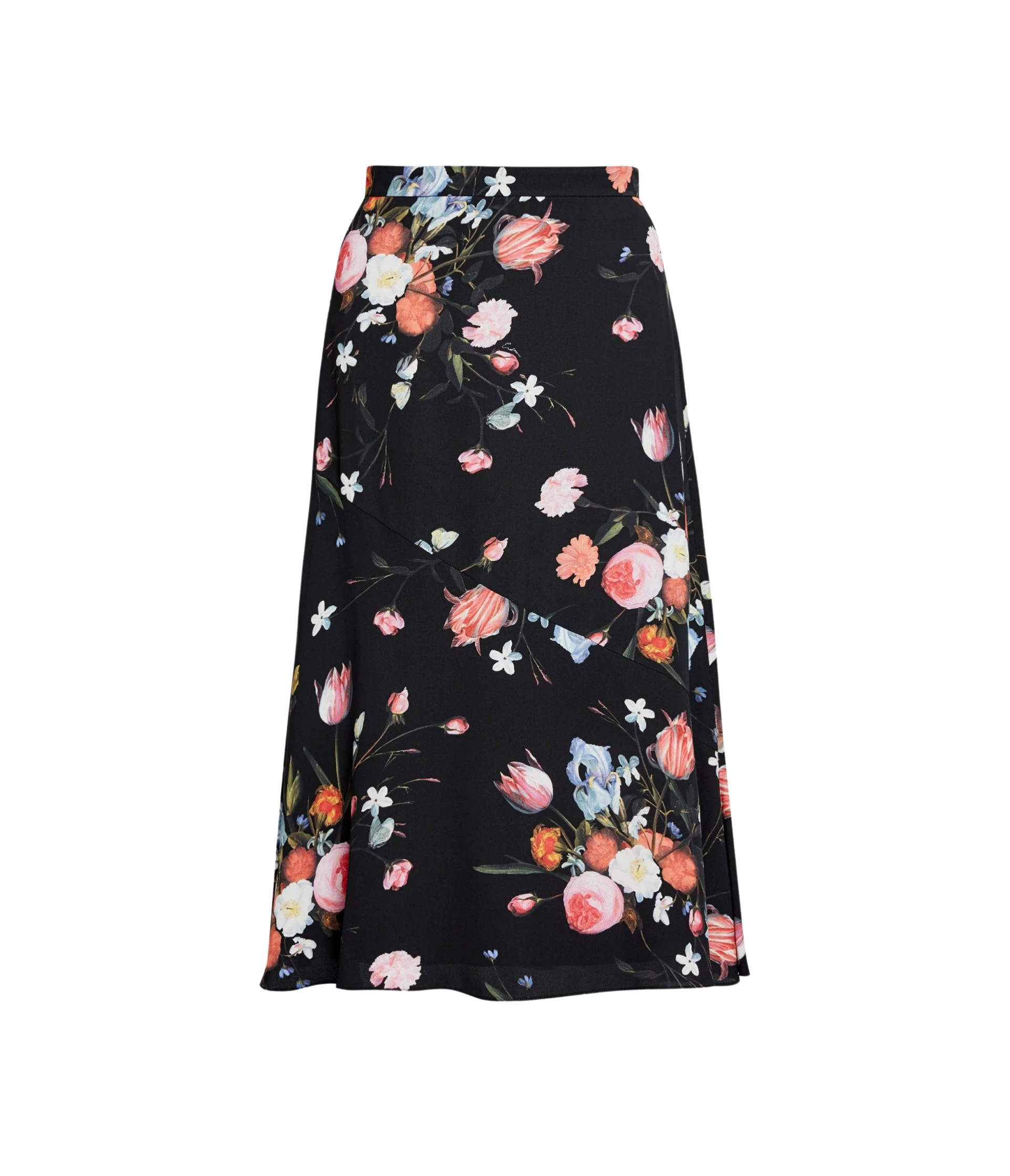 Erdem-Floral-Print-Crepe-A-Line-Midi-Skirt-coveti91215_nobg Erdem Floral Print Crepe A Line Midi Skirt - Skirts - British Romantic Luxury at Luxury Shoes