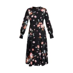 Erdem Floral Print Crepe Long Sleeve Midi Dress - Dresses - British Romantic Luxury at Luxury Shoes 