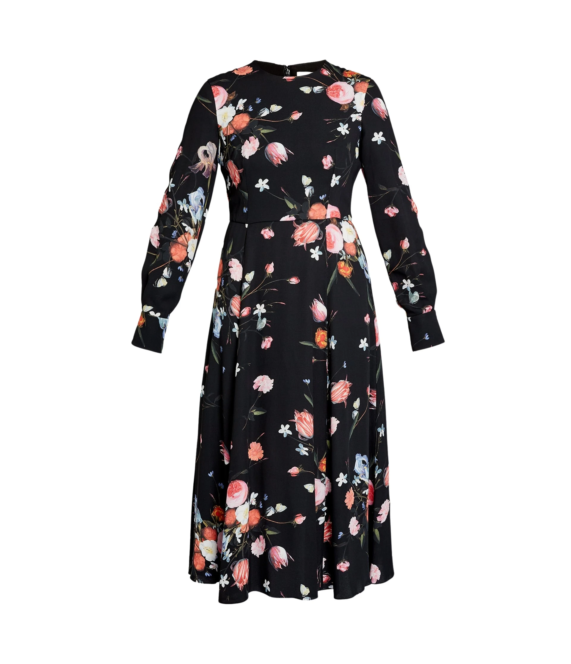 Erdem-Floral-Print-Crepe-Long-Sleeve-Midi-Dress-coveti21203_nobg Erdem Floral Print Crepe Long Sleeve Midi Dress - Dresses - British Romantic Luxury at Luxury Shoes