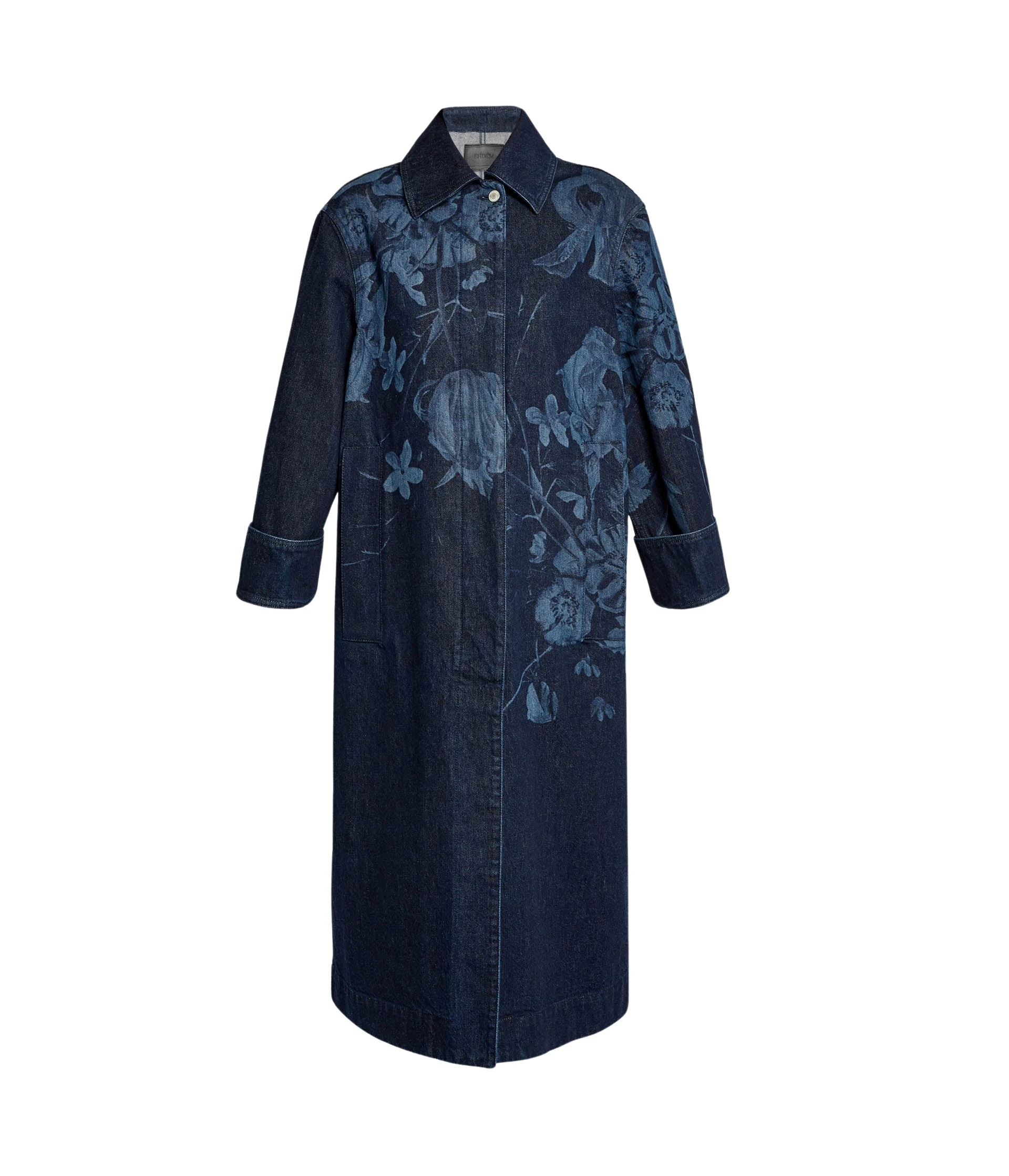 Erdem-Floral-Print-Denim-Coat-coveti67410_nobg Erdem Floral Print Denim Coat - Coats - British Romantic Luxury at Luxury Shoes