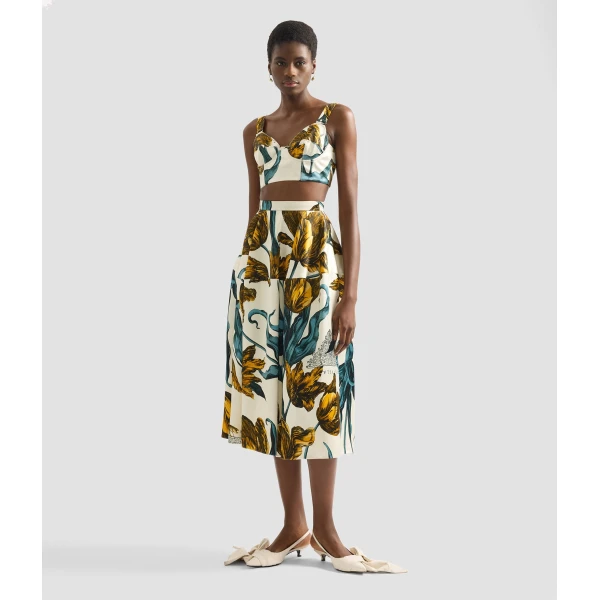 Erdem Floral Print Duchess Bra Top - Tops - British Romantic Luxury at Luxury Shoes 
