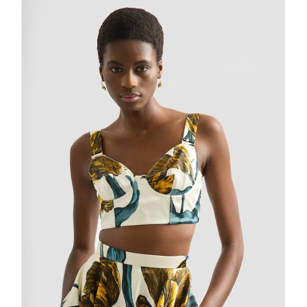 Erdem Floral Print Duchess Bra Top - Tops - British Romantic Luxury at Luxury Shoes 