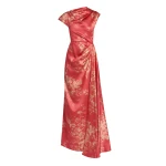 Erdem Floral Print Duchess Draped Gown - Dresses - British Romantic Luxury at Luxury Shoes 