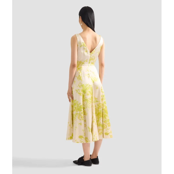Erdem Floral Print Duchess Fit And Flared Dress - Dresses - British Romantic Luxury at Luxury Shoes 