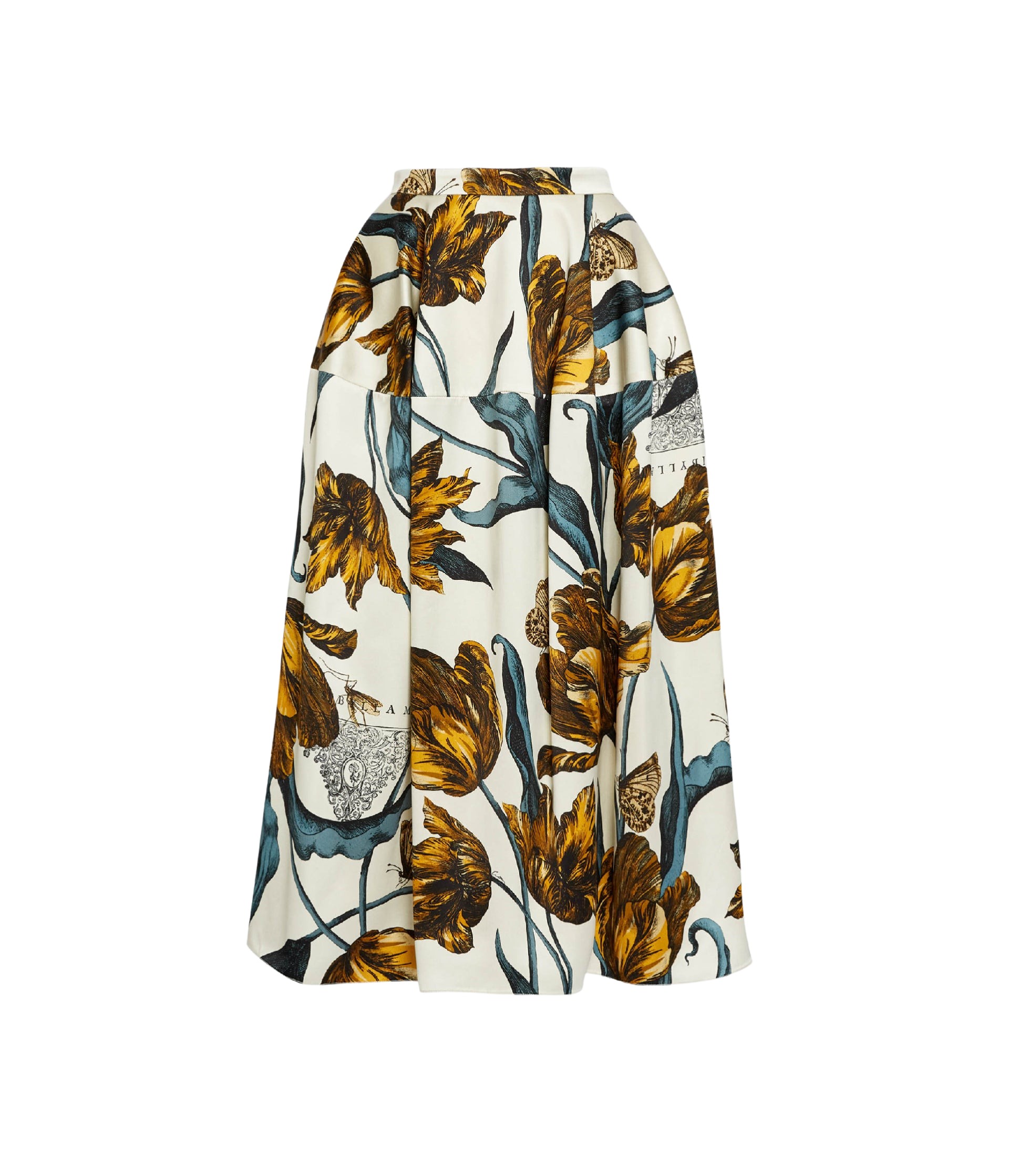 Erdem Floral Print Duchess Full Midi Skirt - Skirts - British Romantic Luxury at Luxury Shoes 
